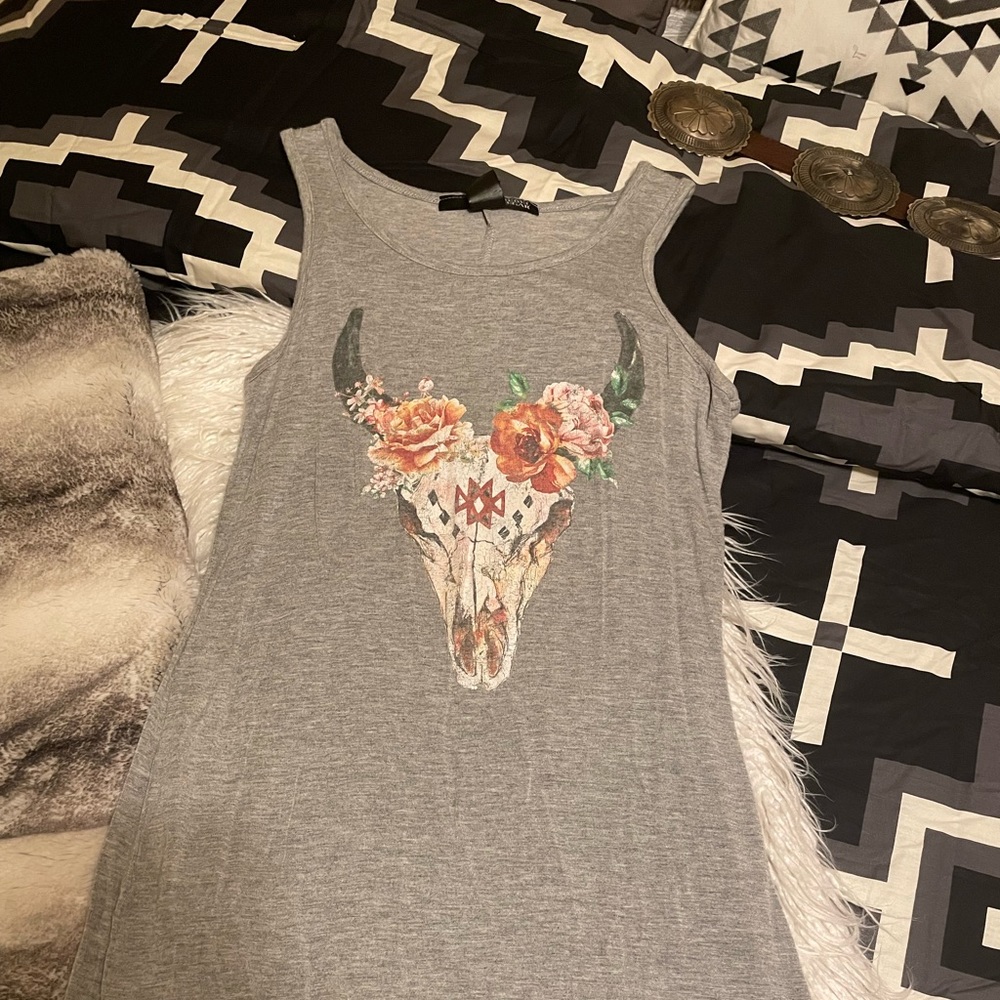 Western graphic maxi dress